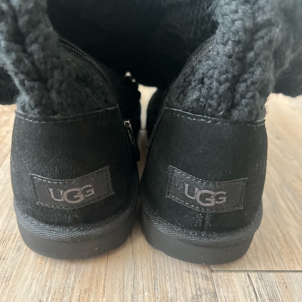 UGG Black Knit Boots